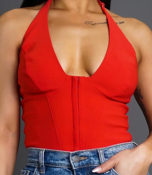 RED - CROP TOP