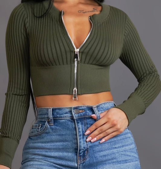 CROP TOP - GREEN